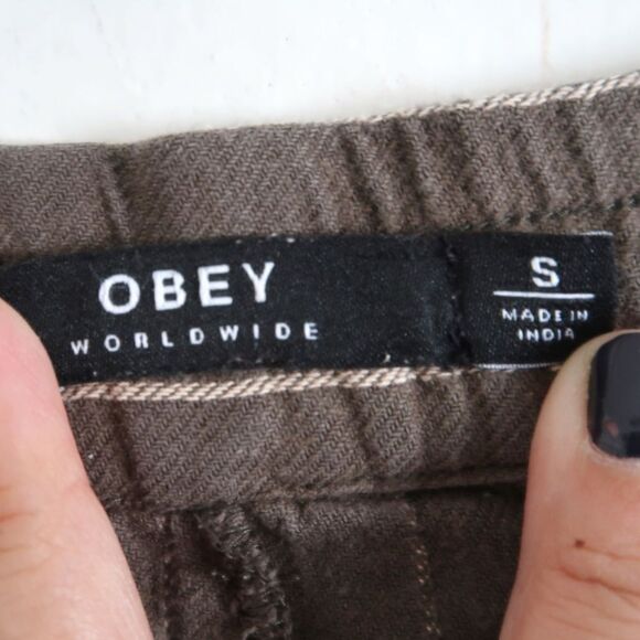 OBEY Worldwide Striped Drawstring Pants - Size Small - Picture 8 of 9